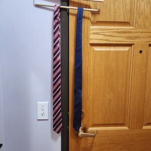 Lot 2 The Original Penguin Neck Tie Set Burgundy Blue Striped Polka Dot Silk